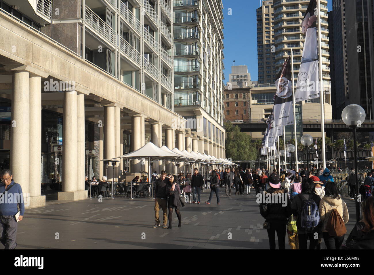 Circular Quay East Side im Stadtzentrum von Sydney, Sydney, NSW, Australien Stockfoto