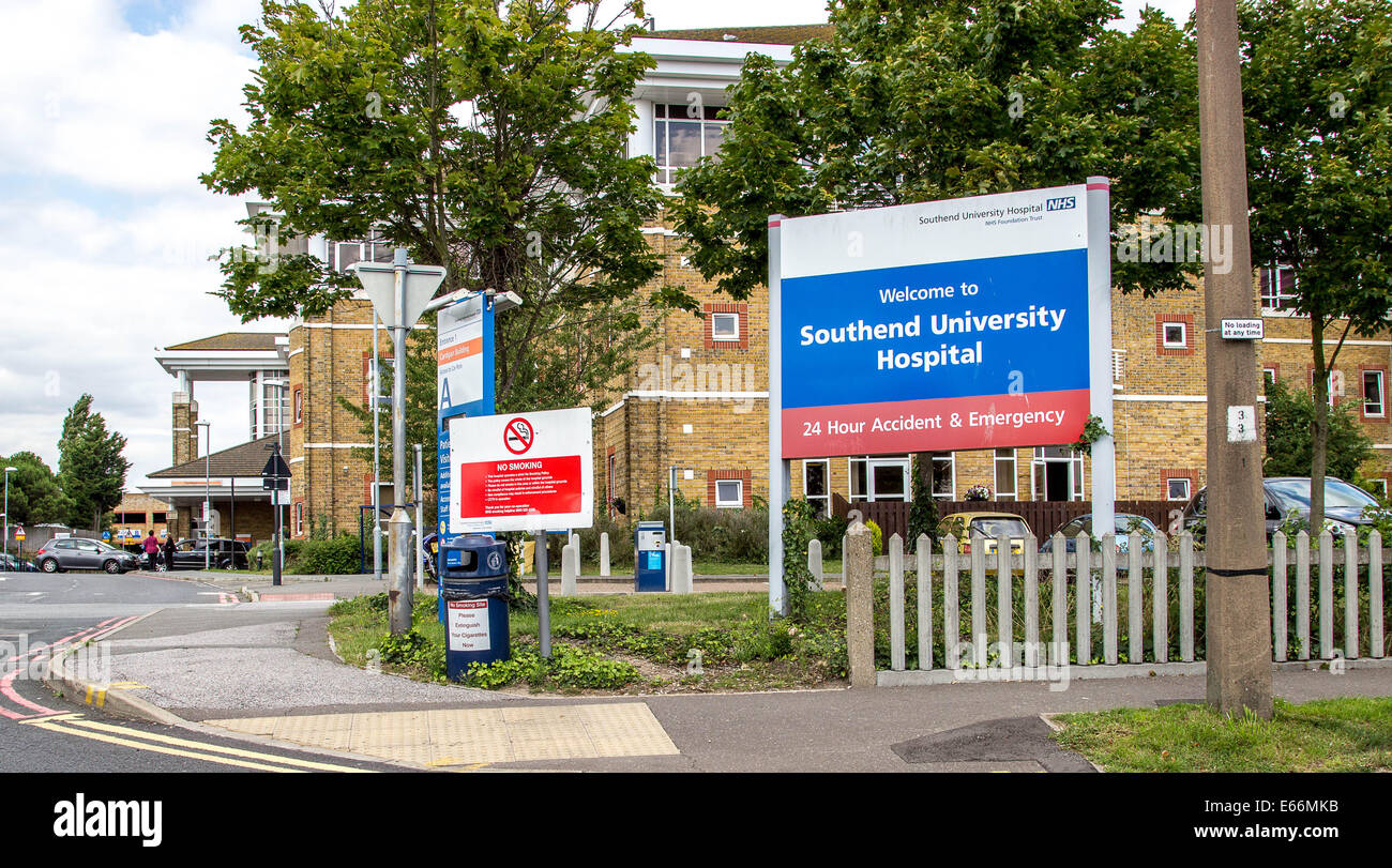 Southend Hospital, Hauptschild Stockfoto