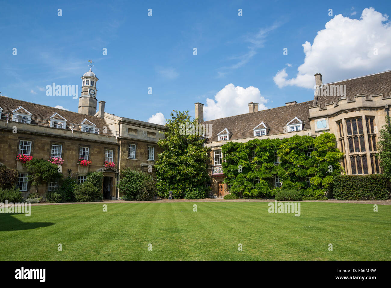 Christi College, erste Gericht, Cambridge, England, UK Stockfoto