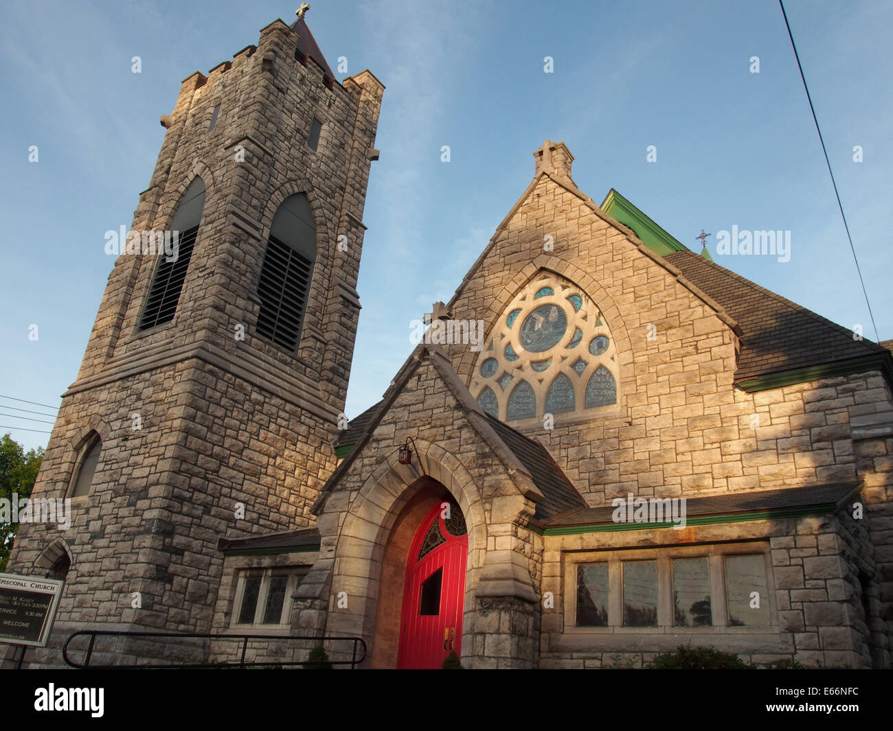 Trinity Episcopal Church in Seneca Falls, New York, USA, 15. Juni 2014, © Katharine Andriotis Stockfoto