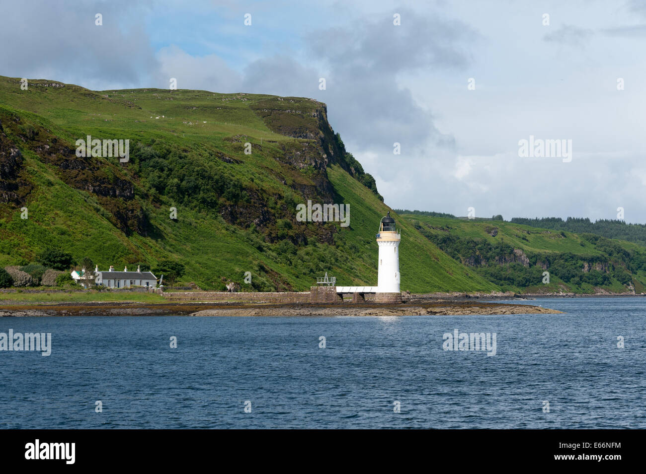 Tobermory Leuchtturm auf der Isle of Mull, Schottland. Stockfoto