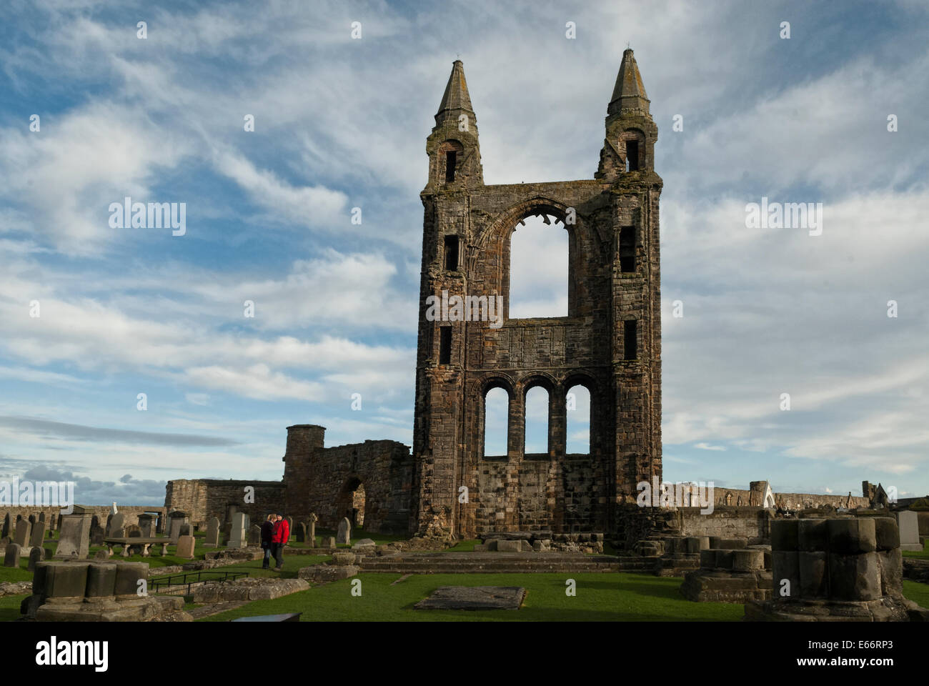 Bleibt der Turm der St. Andrews Cathedral, Fife, Schottland Stockfoto