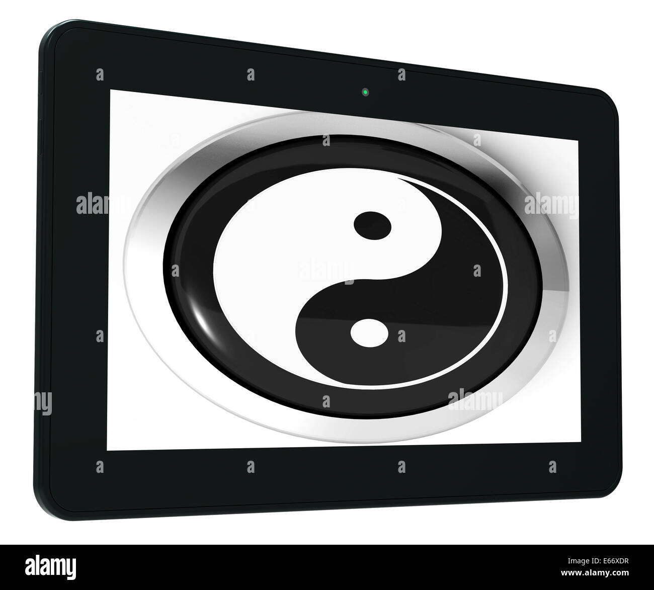 Ying Yang Tablette Bedeutung geistigen Frieden Harmonie Stockfoto