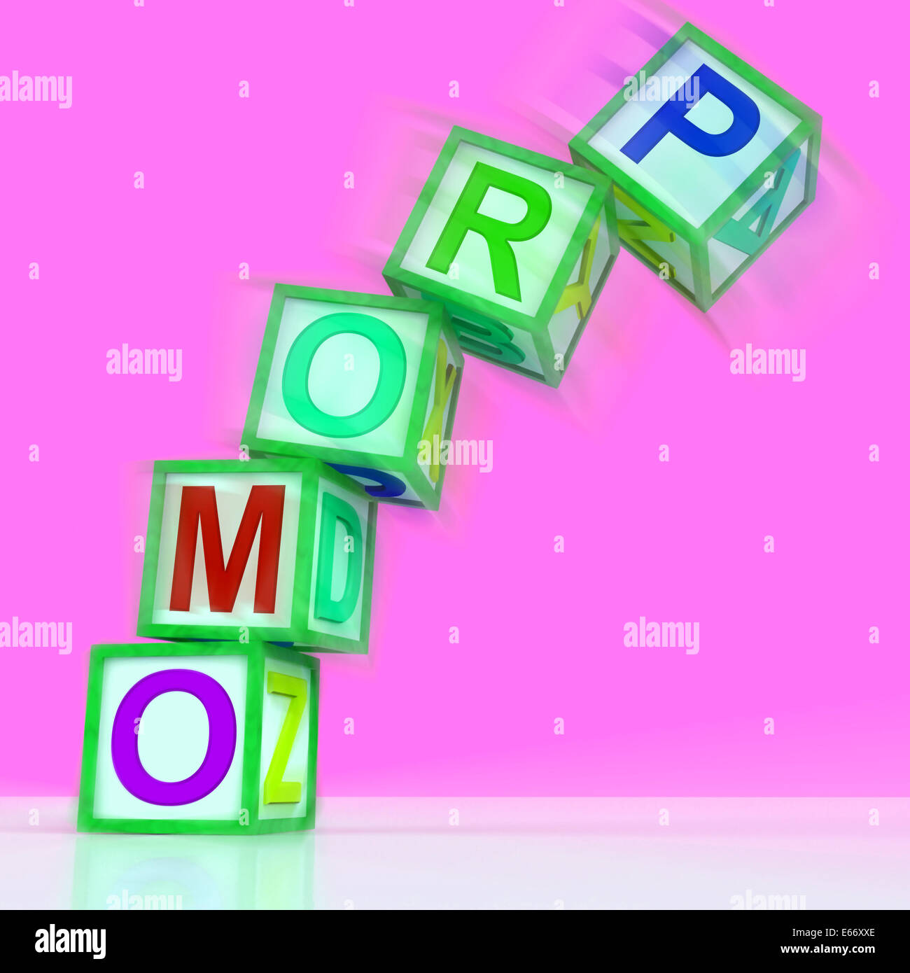 Promo Buchstaben Bedeutung Schnäppchen reduziert Preis oder spezielle Stockfoto