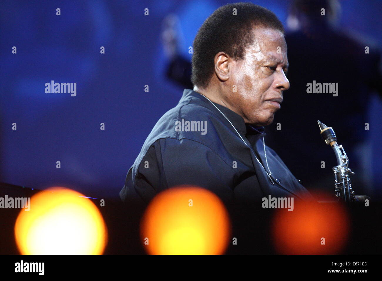 Danzig, Poalnd 16. August 2014 Solidarity of Arts Festival, die Esperanza + Konzert in Danzig.  US-amerikanischer jazz-Saxophonist und Komponist Wayne Shorter führt live auf der Bühne Credit: Michal Fludra/Alamy Live News Stockfoto