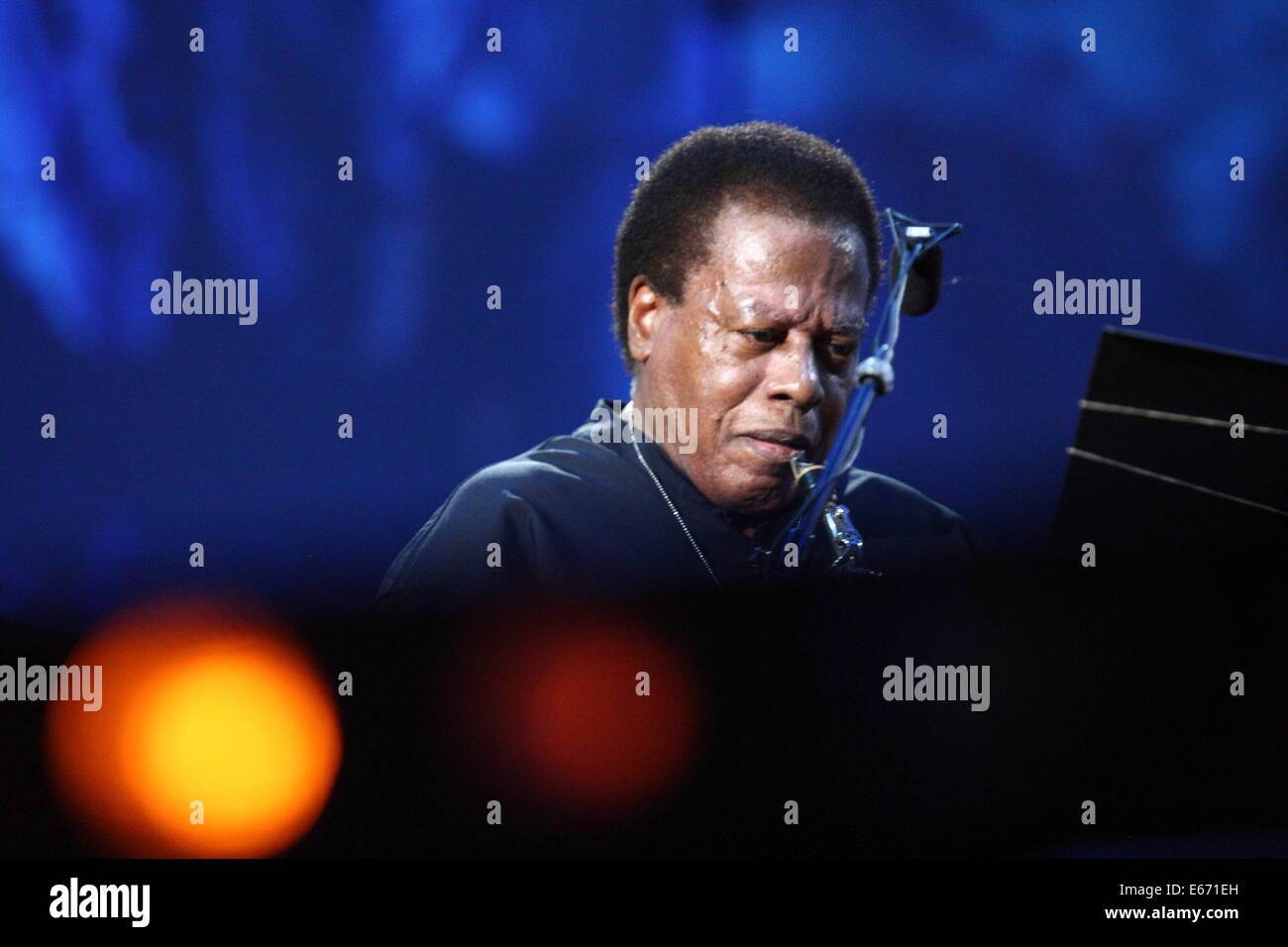 Danzig, Poalnd 16. August 2014 Solidarity of Arts Festival, die Esperanza + Konzert in Danzig.  US-amerikanischer jazz-Saxophonist und Komponist Wayne Shorter führt live auf der Bühne Credit: Michal Fludra/Alamy Live News Stockfoto