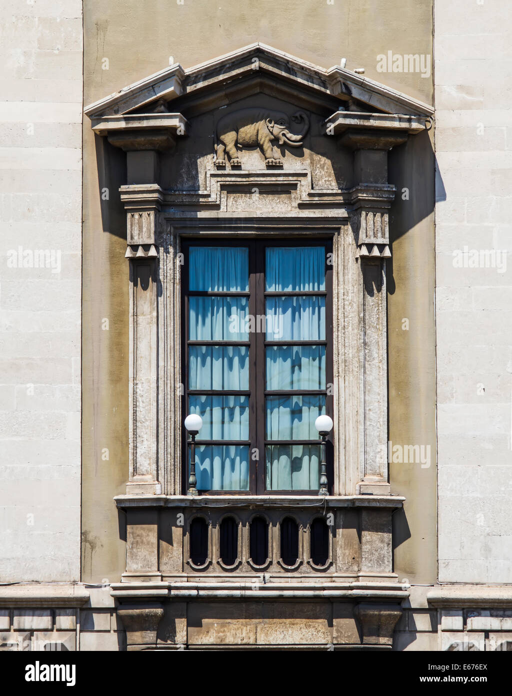Alten sizilianischen Fenster Stockfoto