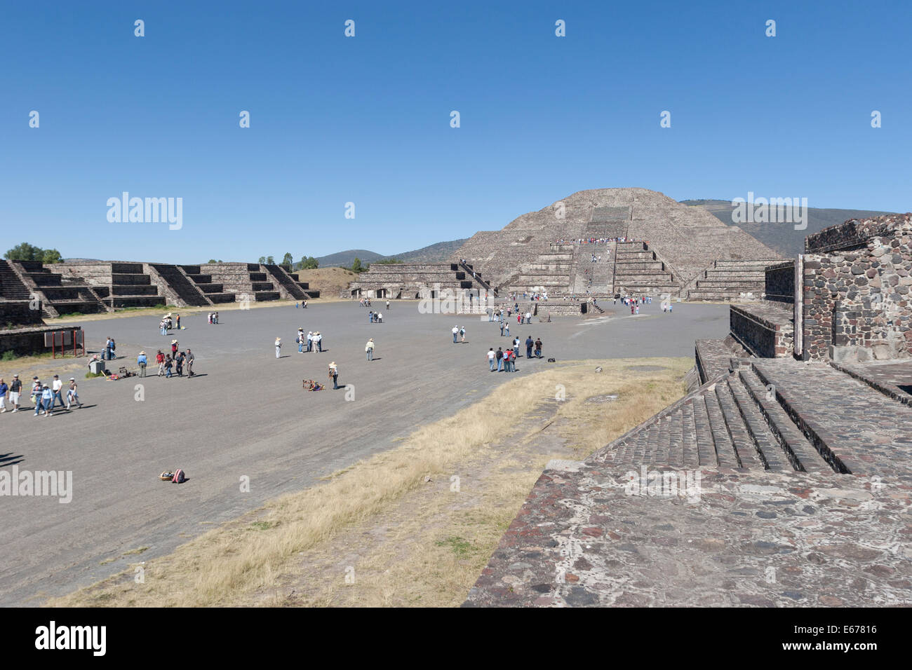 Mesoamerikanischen Stadt Teotihuacan Stockfoto