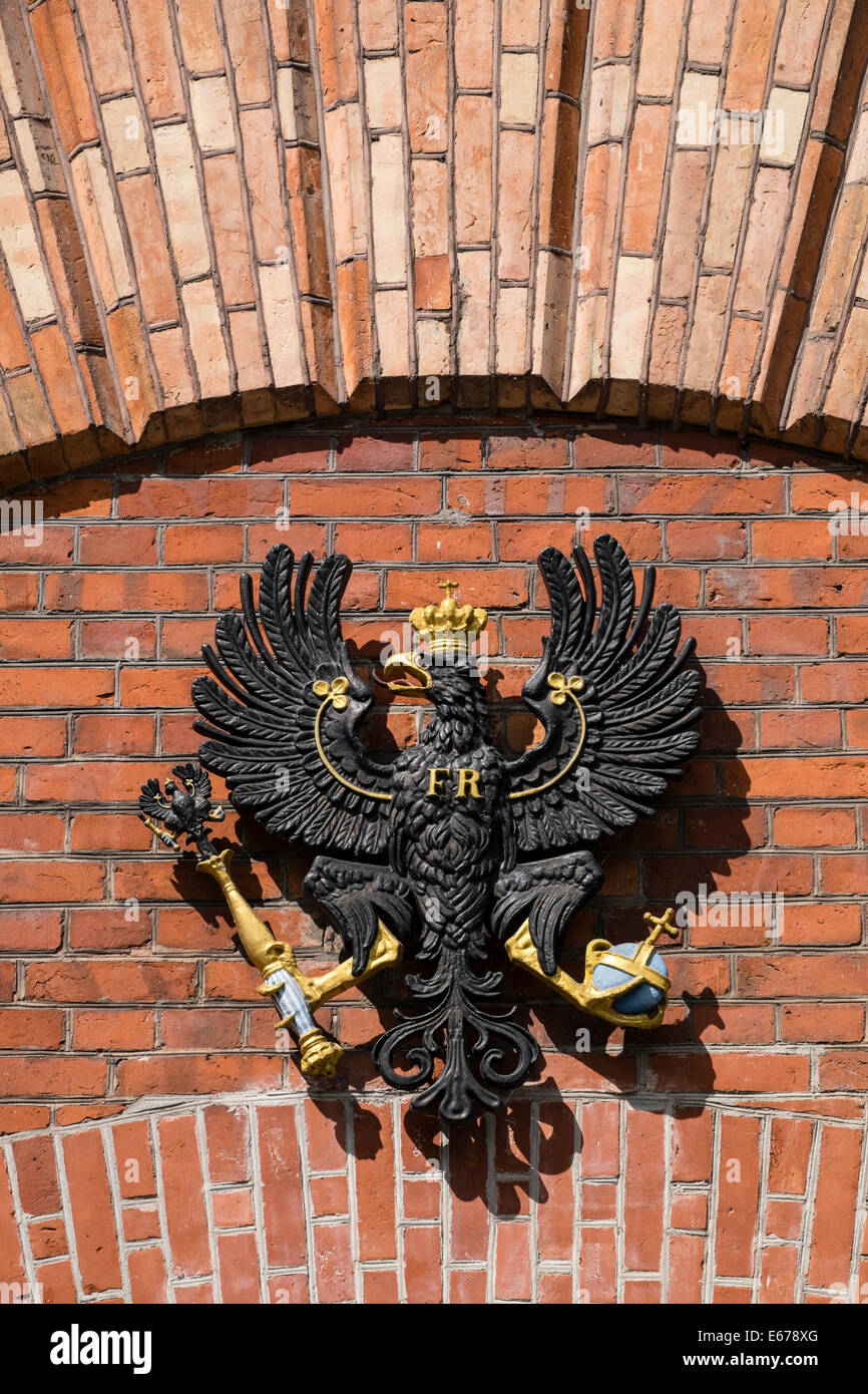 Preußische Wappen auf der Zitadelle Spandau, in Berlin Deutschland Stockfoto