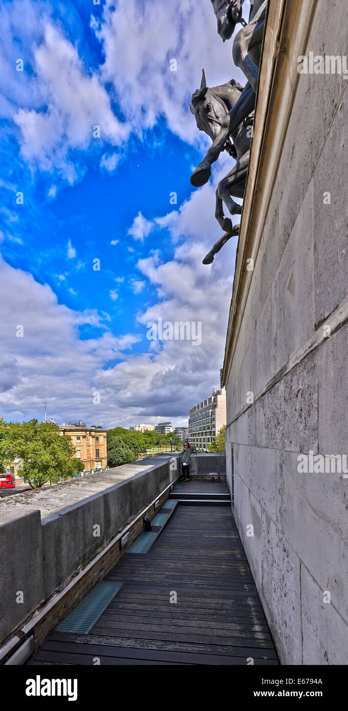 Wellington Arch, auch bekannt als Verfassung Arch Hyde Park im Zentrum von London Stockfoto