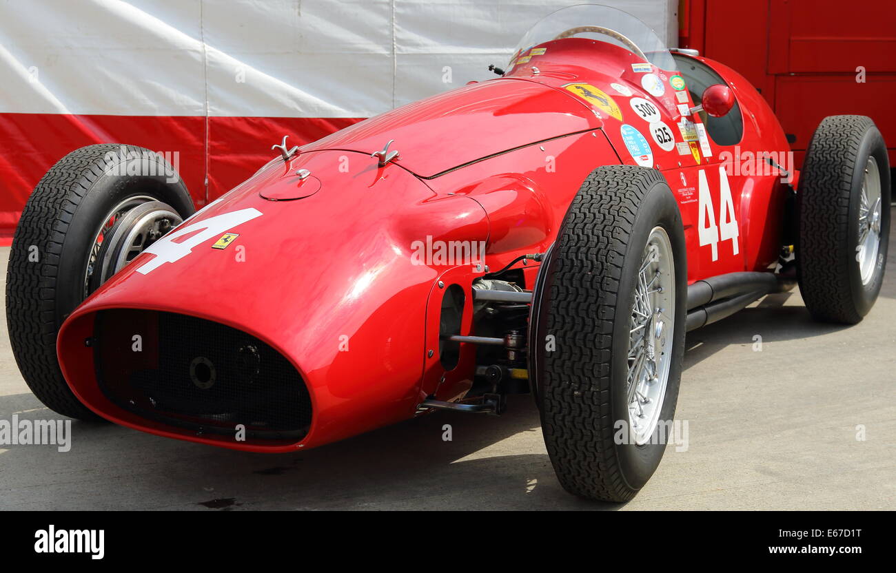 Historischen Ferrari Grand-Prix-Wagen Stockfoto