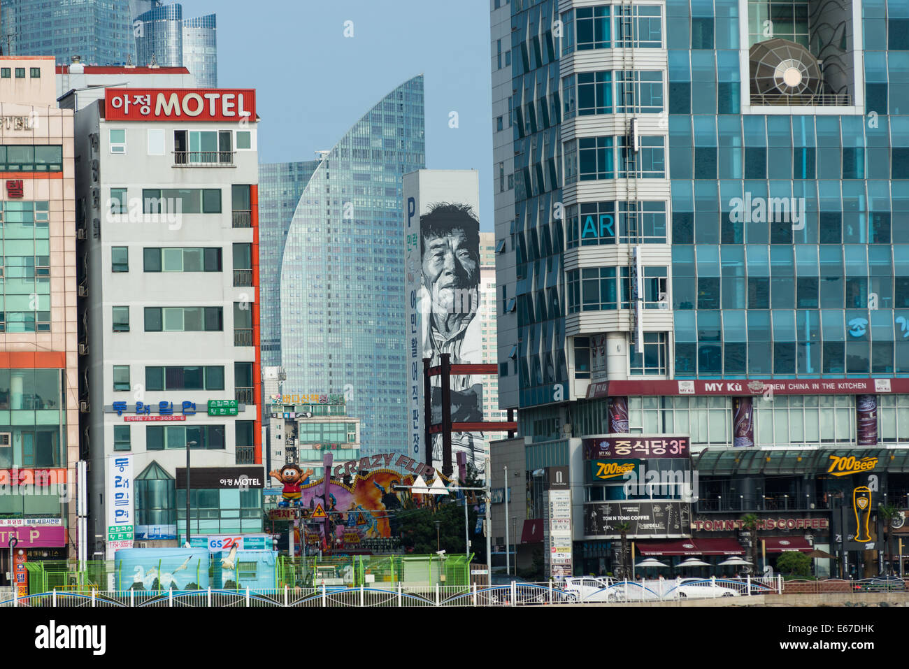 KwangAn Gwangalli Strand, Pusan, Südkorea. Stockfoto