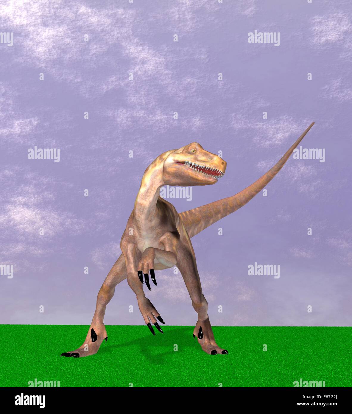 Dinosaurier Deinonychus / Dinosaurier Deinonychus Stockfoto