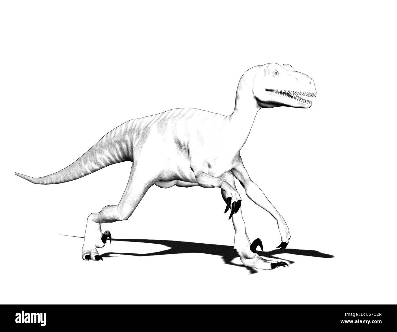 Dinosaurier Deinonychus / Dinosaurier Deinonychus Stockfoto