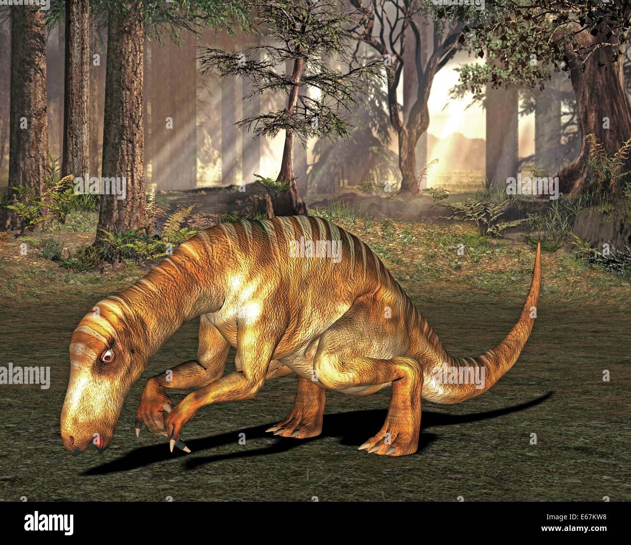 Dinosaurier Iguanodon / Dinosaurier Iguanodon Stockfotografie Alamy
