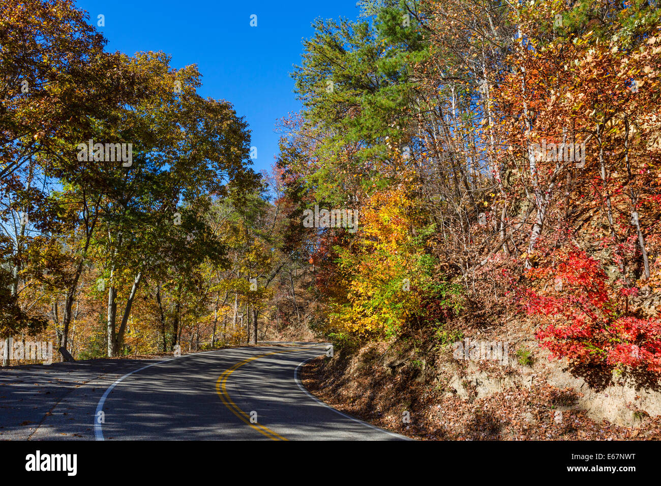 Ende der Dragon-Straße 129, US nahe Angebote Lücke südlich von Great Smoky Mountains National Park, Tennessee, USA Stockfoto