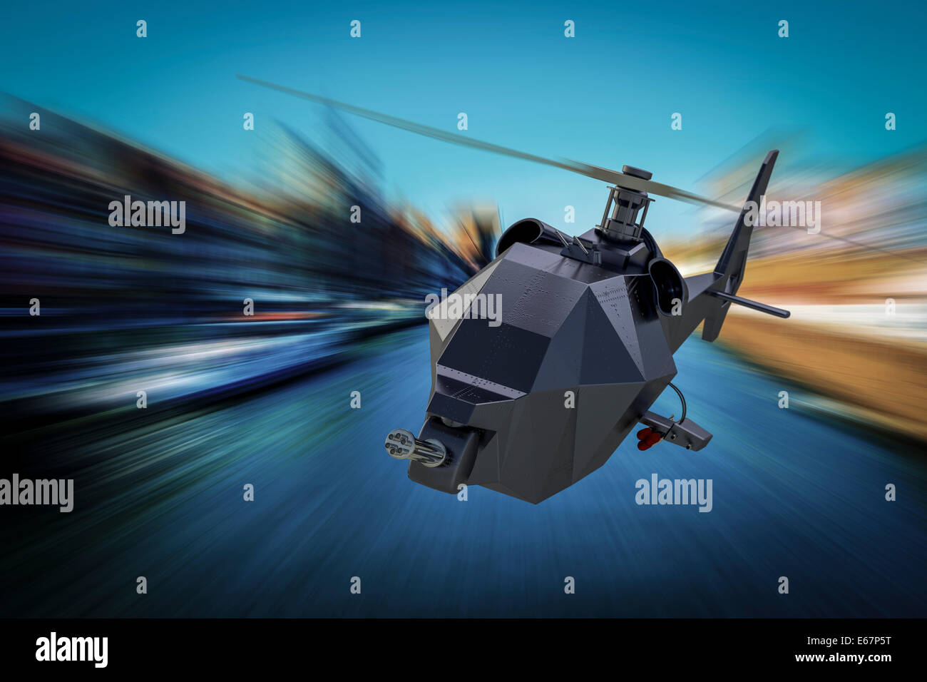 Unmanned Aerial Vehicle-Drohne im Flug Stockfoto