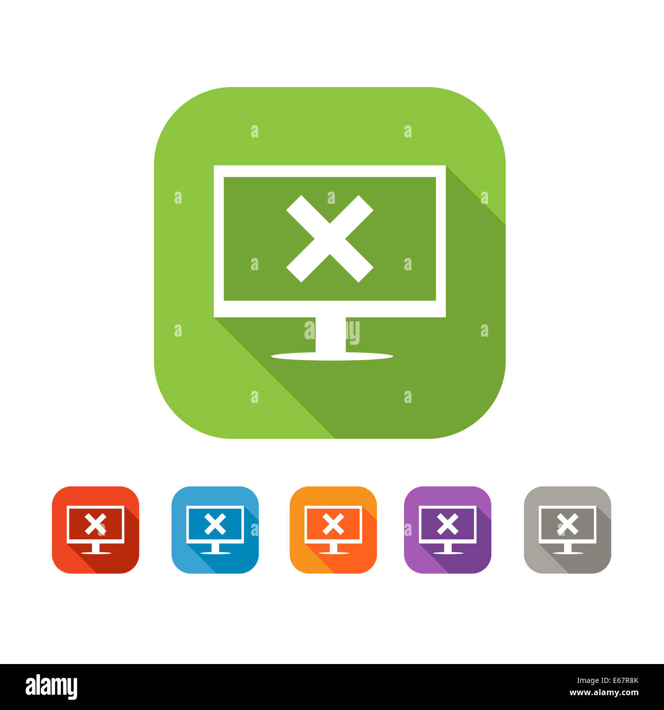 Farbpalette der flachen Fehlersymbol Stockfoto