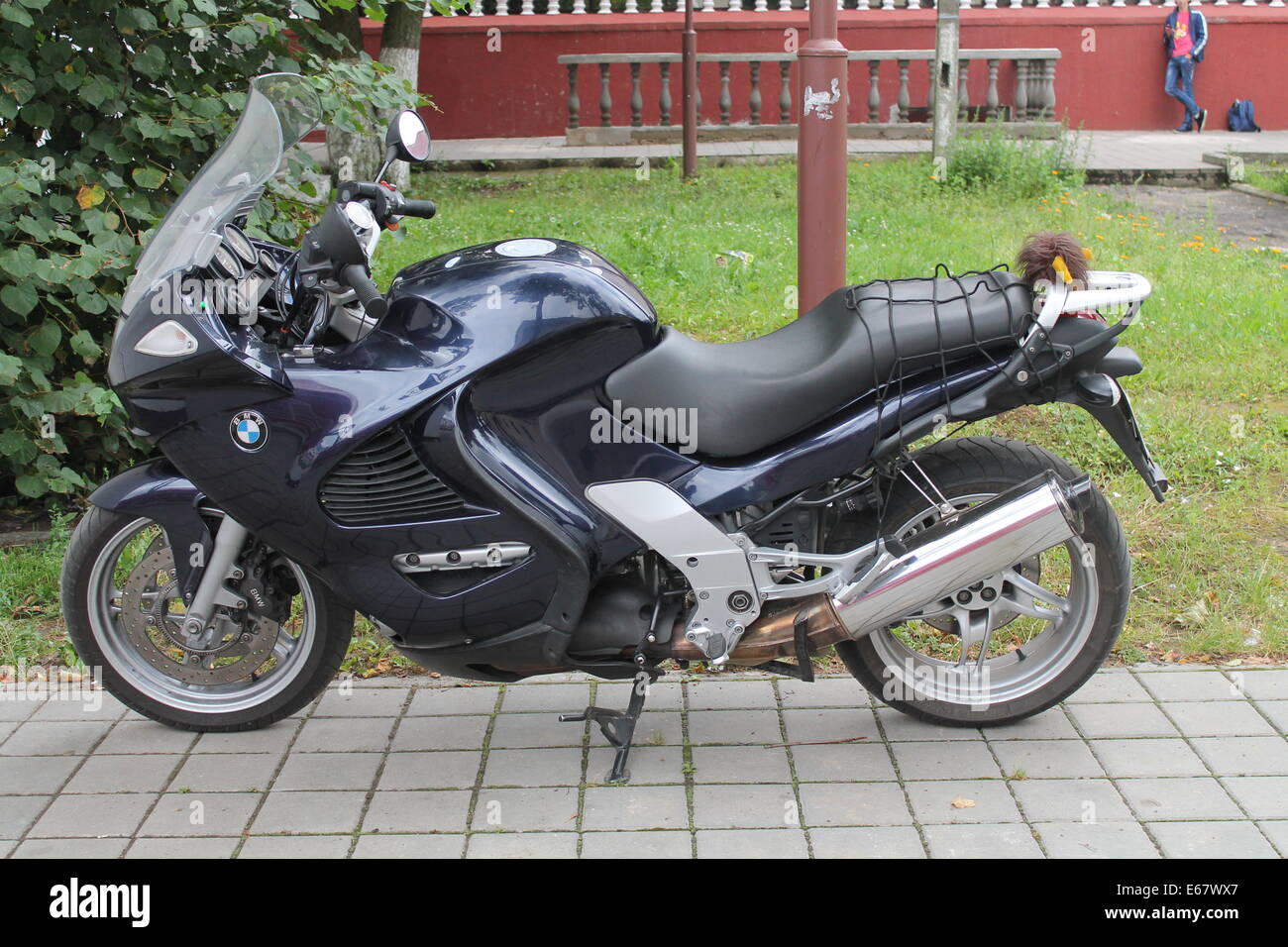 schwarzer Stahl modernes BMW Mark schnell Motorrad Stockfoto