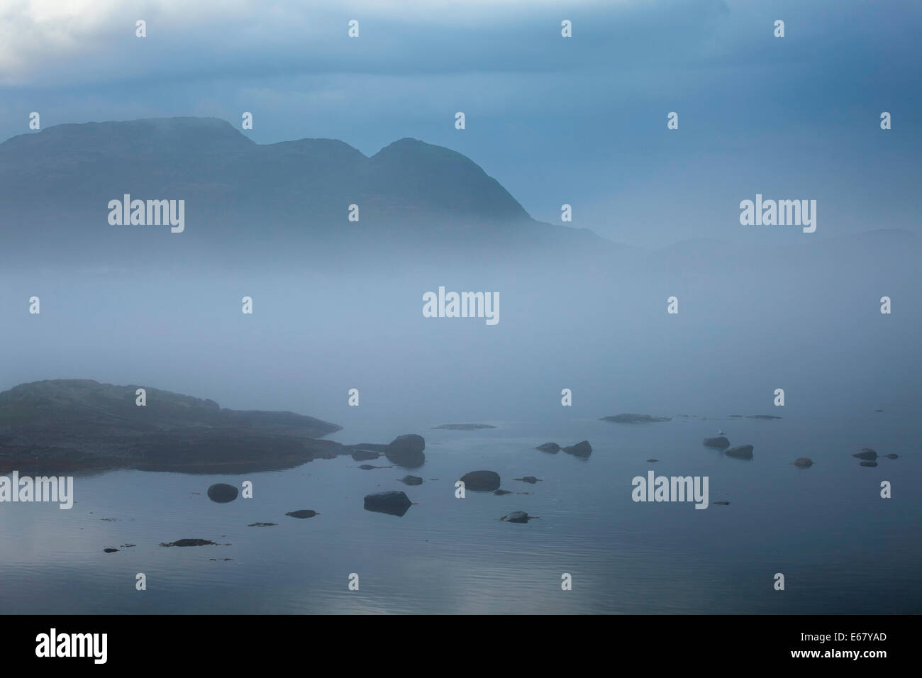 Insel-Nebel Stockfoto