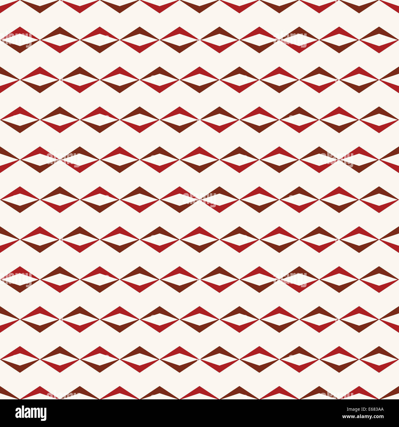 Retro-nahtlose Muster mit Dreieck, Raute Formen. Stockfoto