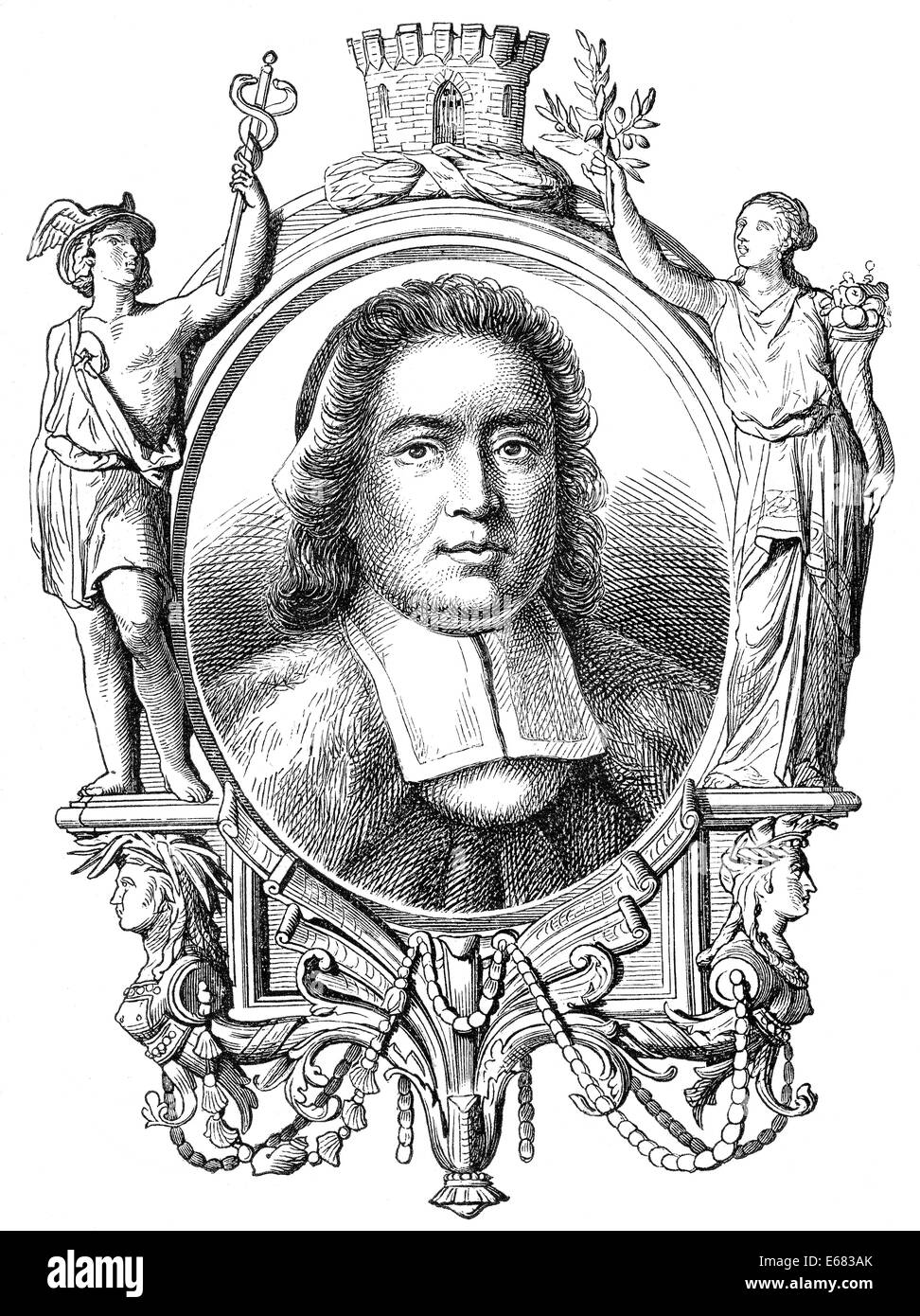 Sir John Powell, 1632 oder 1633-1696, eine walisische Richter, Stockfoto