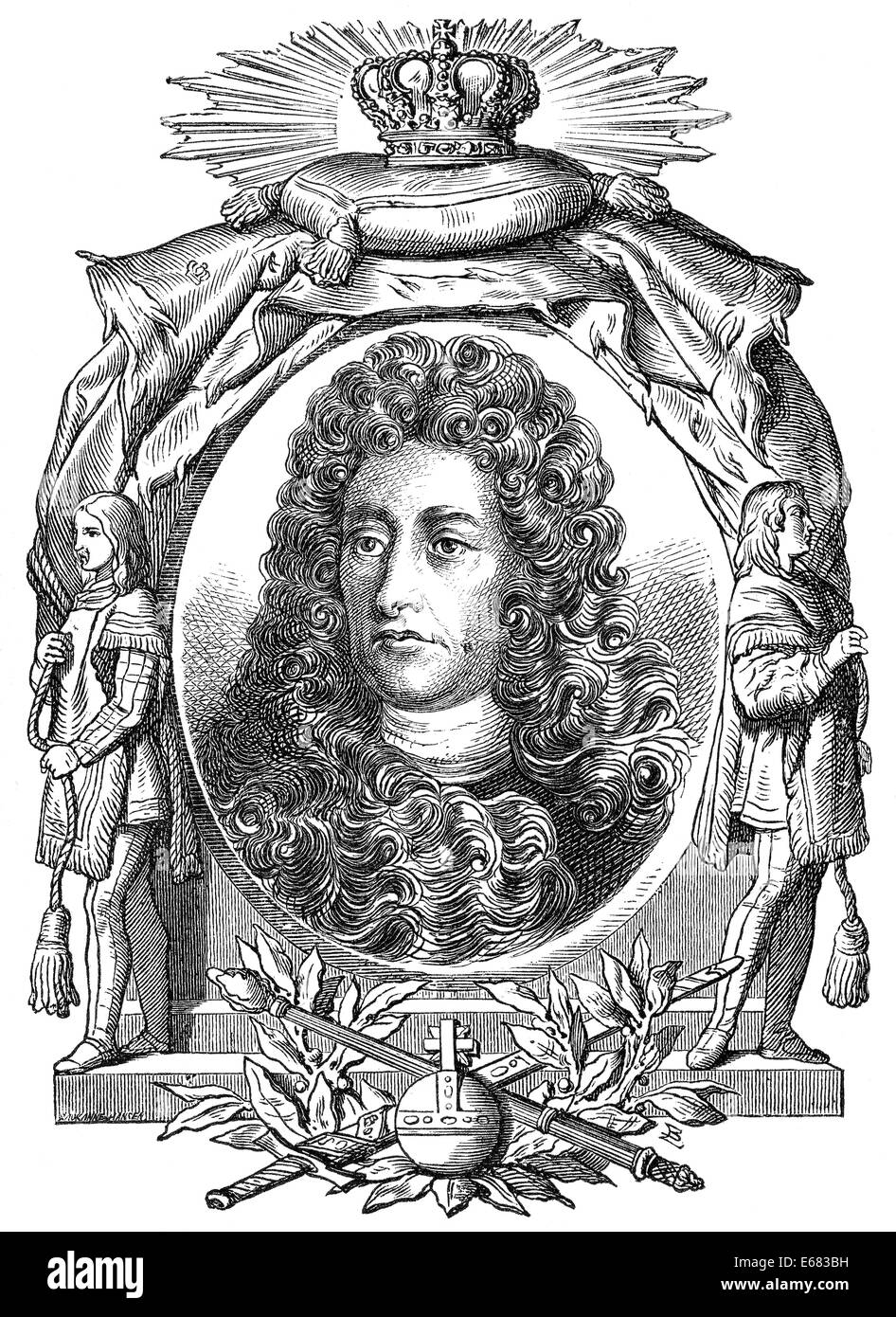 Markgraf Ludwig Wilhelm von Baden-Baden oder Tuerkenlouis, 1655-1707, Regent der Markgrafschaft Baden-Baden, Leutnant Gattungen Stockfoto