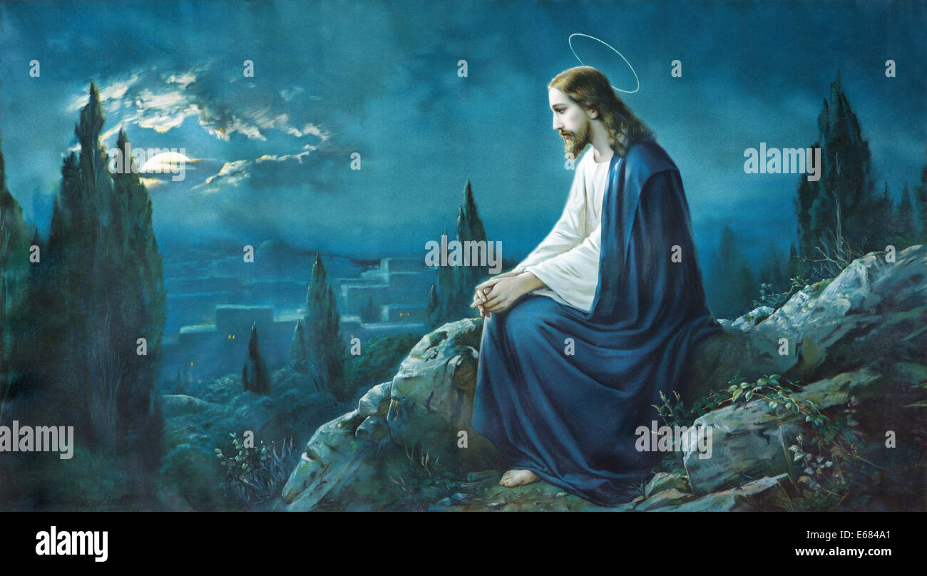 ROZNAVA, Slowakei - 21. Juli 2014: Das Gebet Jesu im Garten Gethsemane. Stockfoto