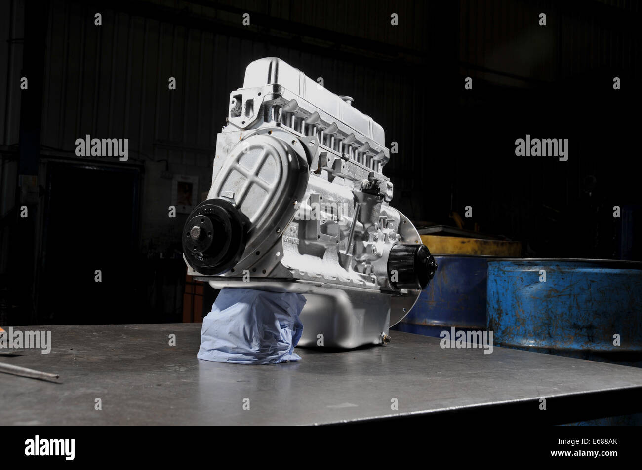 Triumph straight 6 Motor, frisch restauriert Stockfoto