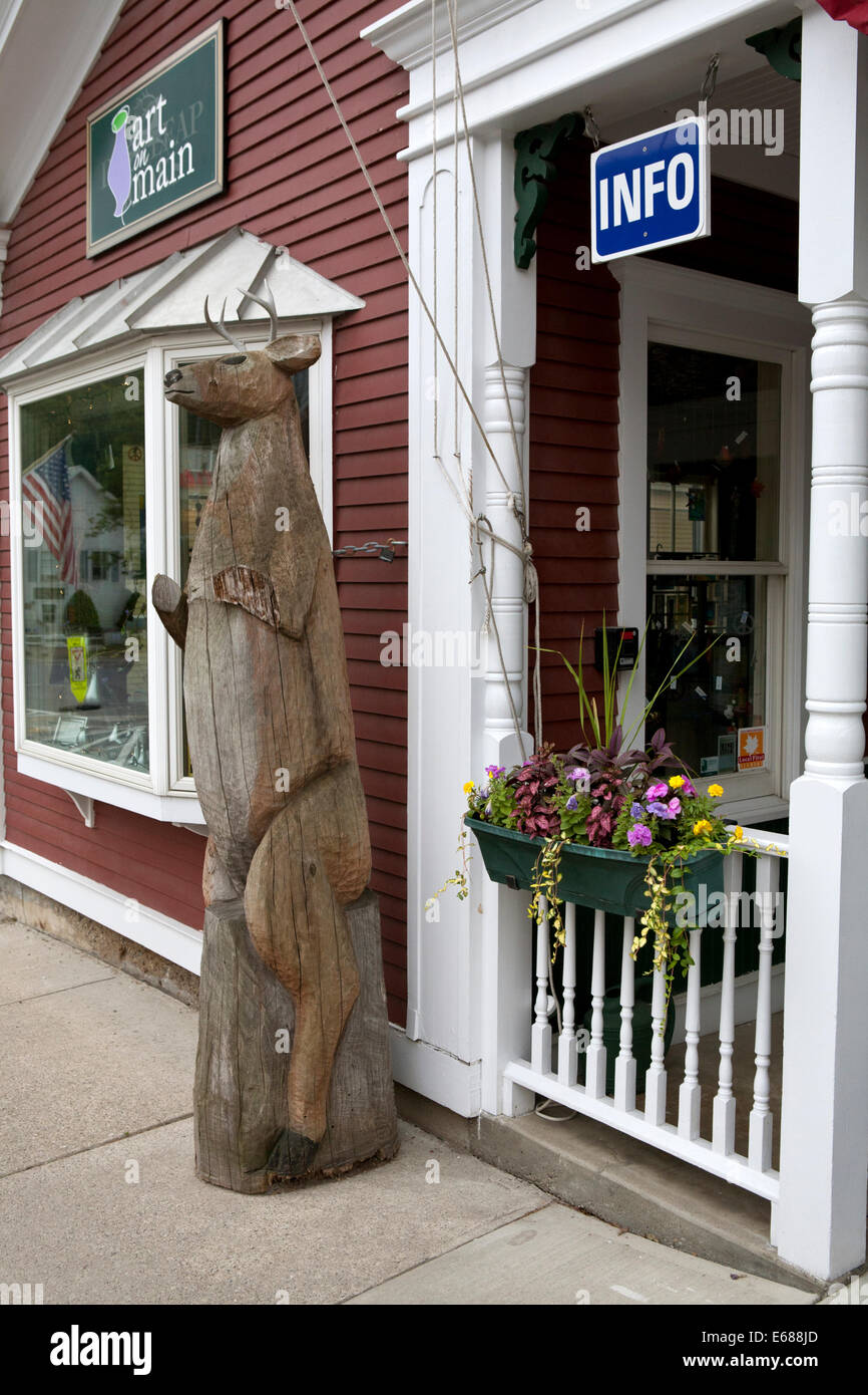 Kunst Galerie und Tourismus Büro in Bristol, Vermont. Stockfoto