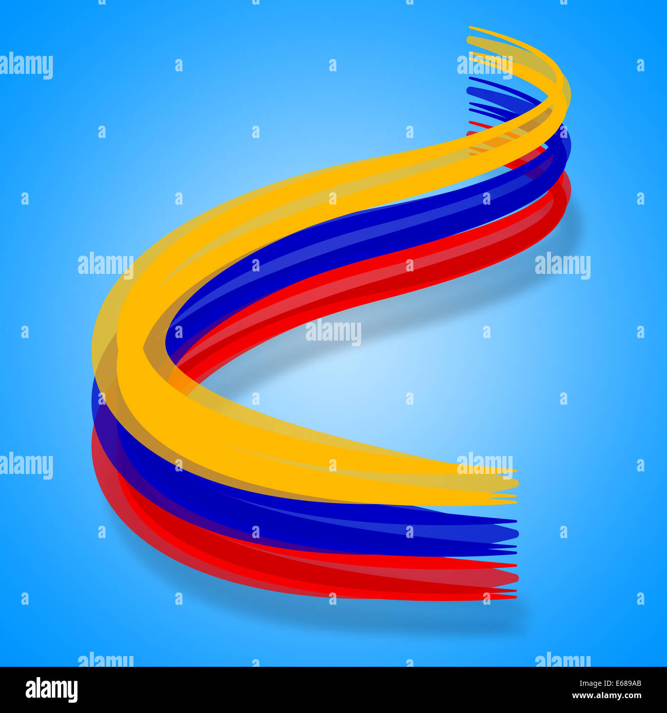 Flagge Columbia Bedeutung südamerikanischen und Staatsangehörigkeit Stockfoto