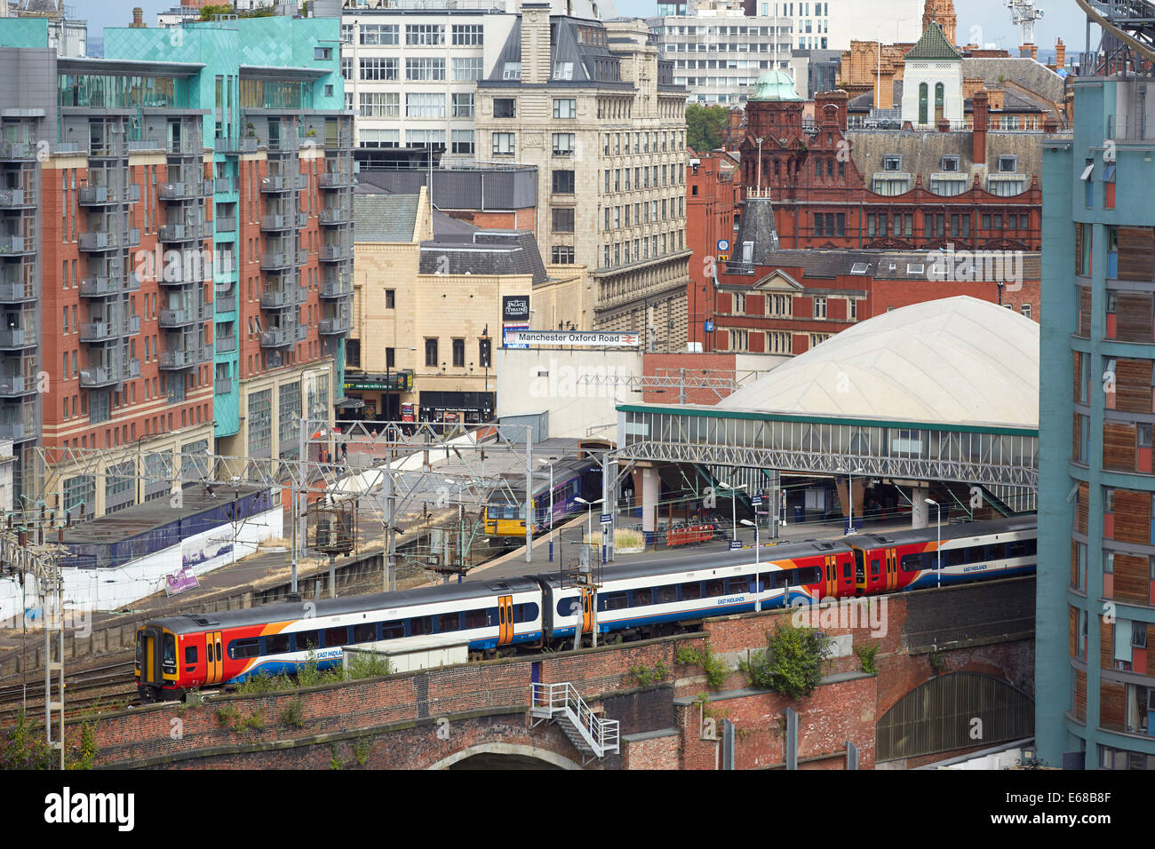 Bahnhof in Manchester Oxford Road Stockfoto