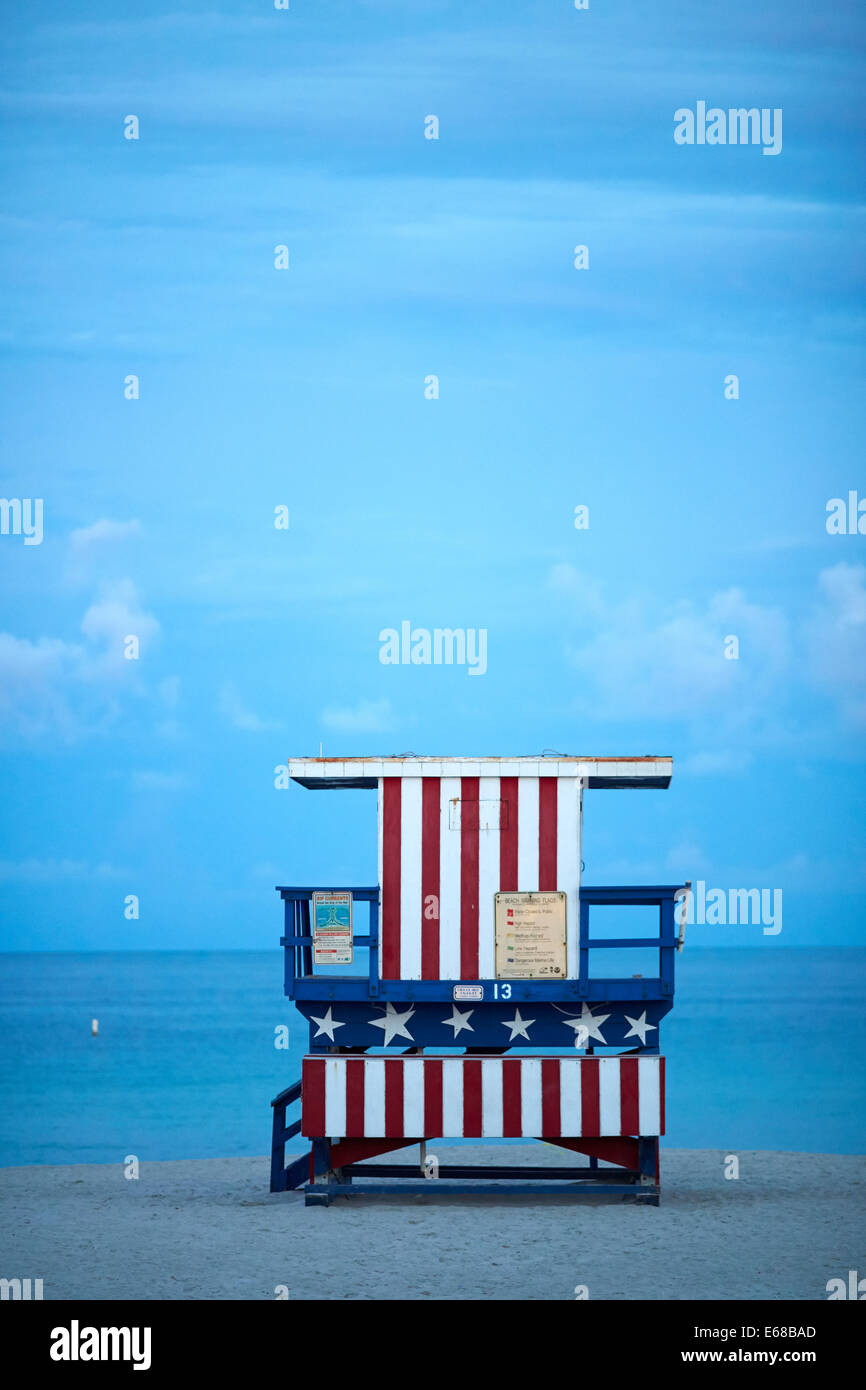 Touristische Attraktion Strandhütte am South Beach in Miami Stockfoto