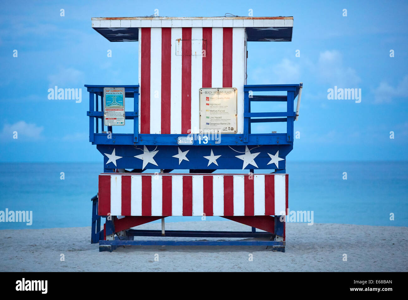 Touristische Attraktion Strandhütte am South Beach in Miami Stockfoto