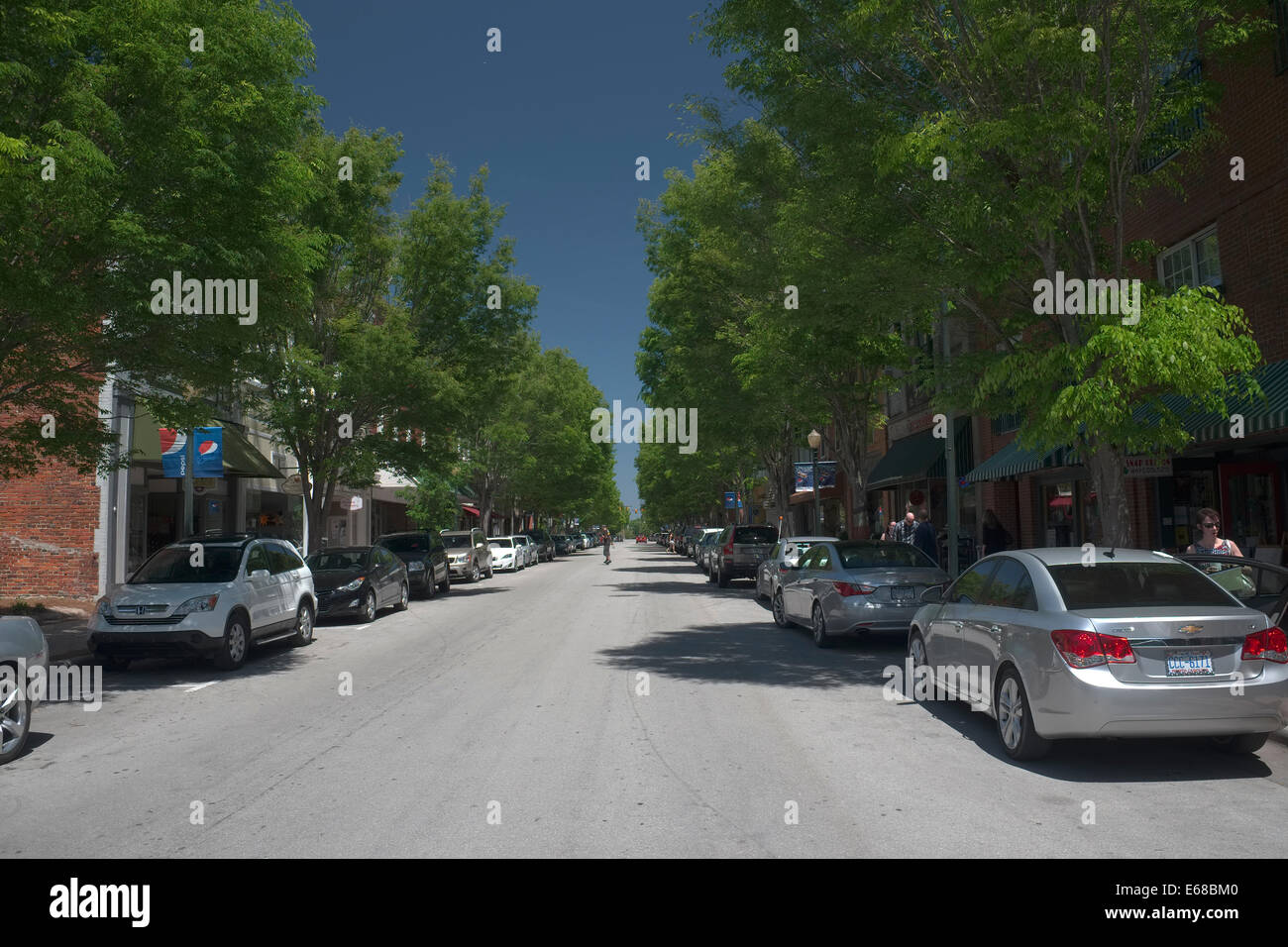 Mittlere Straße in New Bern, North Carolina Stockfoto