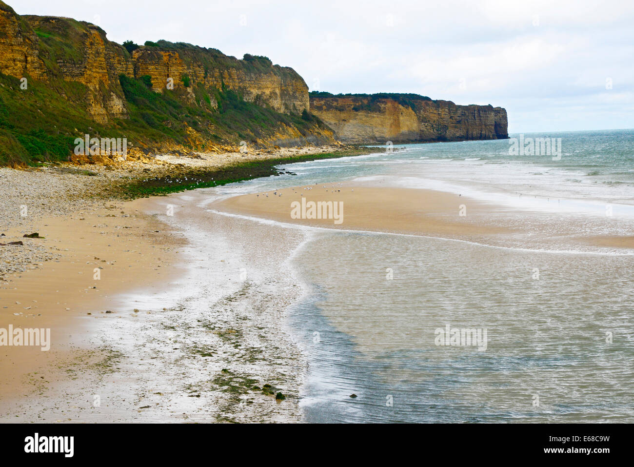 Omaha Beach Normandie amerikanischen Soldatenfriedhof Frankreich Colleville Sur Mer FR Europa WWII Stockfoto