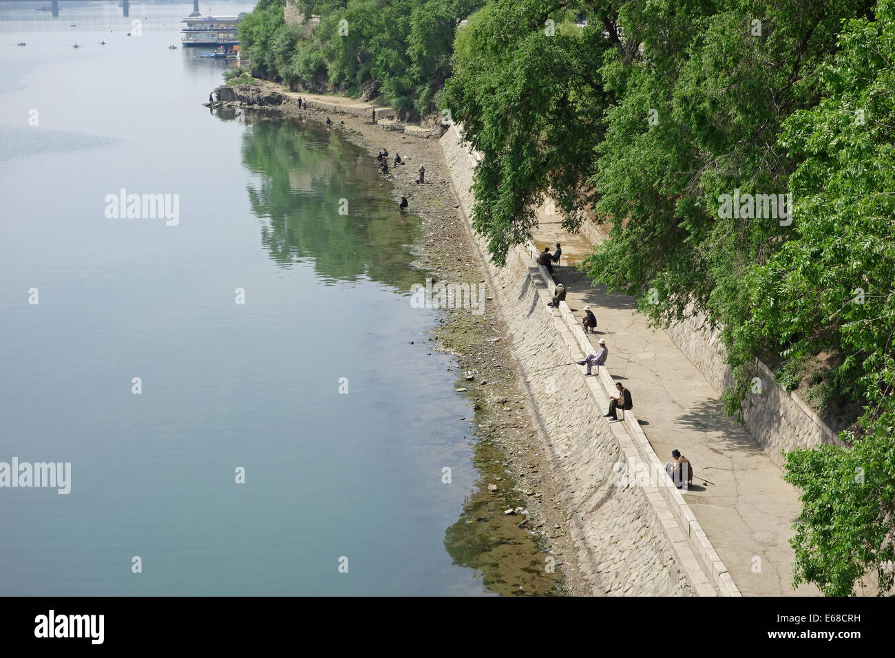 Taedong-Fluss, Pyongyang, Nordkorea Stockfoto