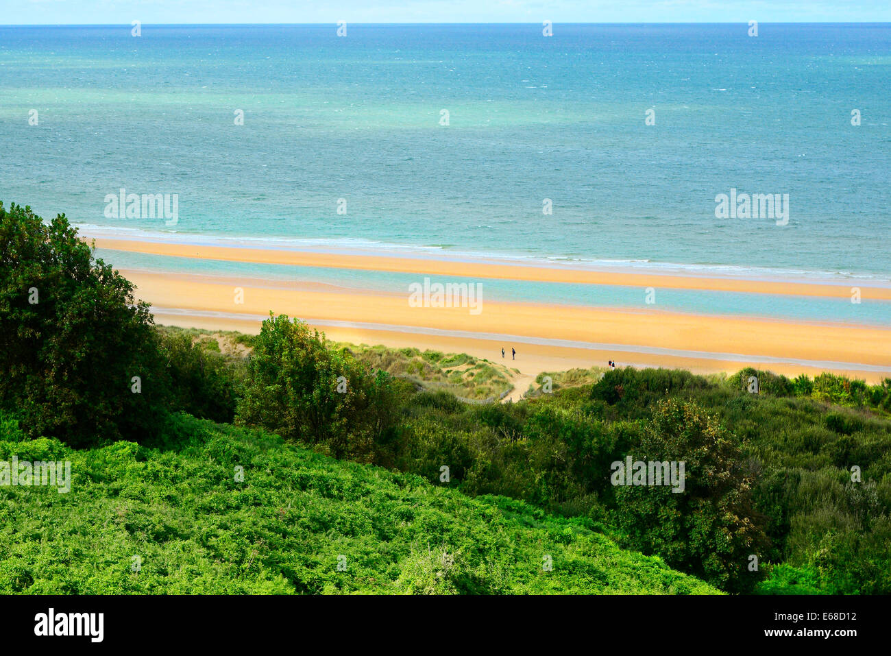 Omaha Beach Overlook Normandy American Cemetery Frankreich Colleville Sur Mer FR Europa WWII Stockfoto