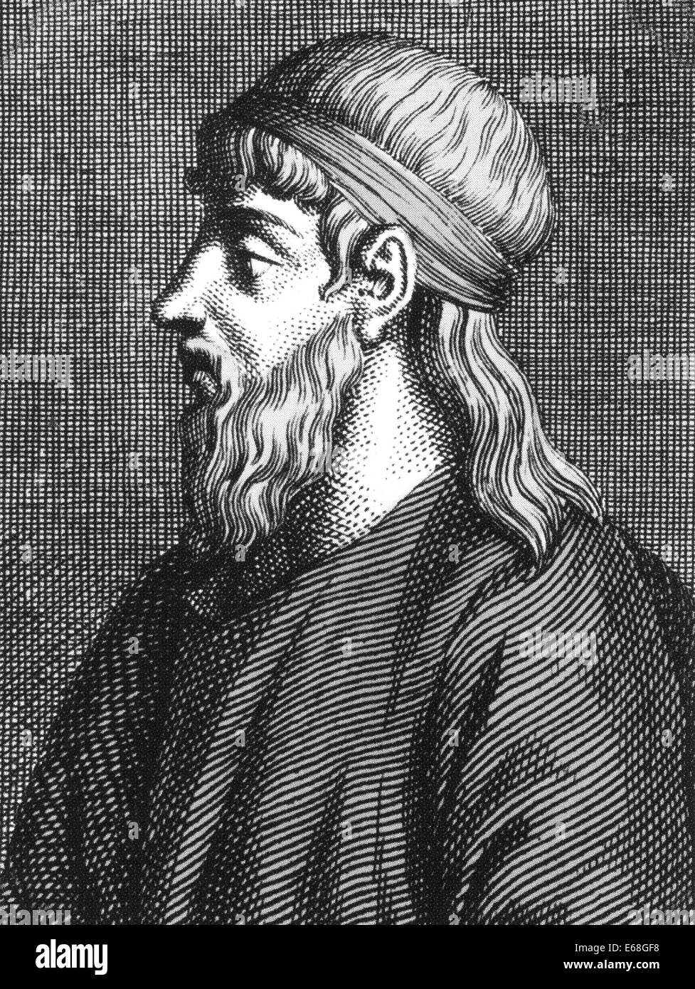 Der griechische Philosoph PARMENIDES in einem 17. Jahrhundert Gravur Stockfoto