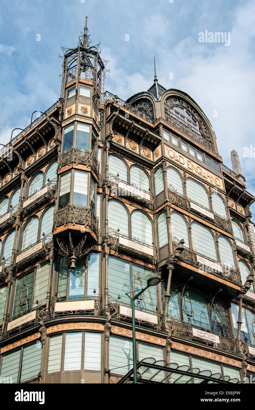 Museum für Musikinstrumente, Old England, Jugendstil-Gebäude in Brüssel, Belgien. Stockfoto