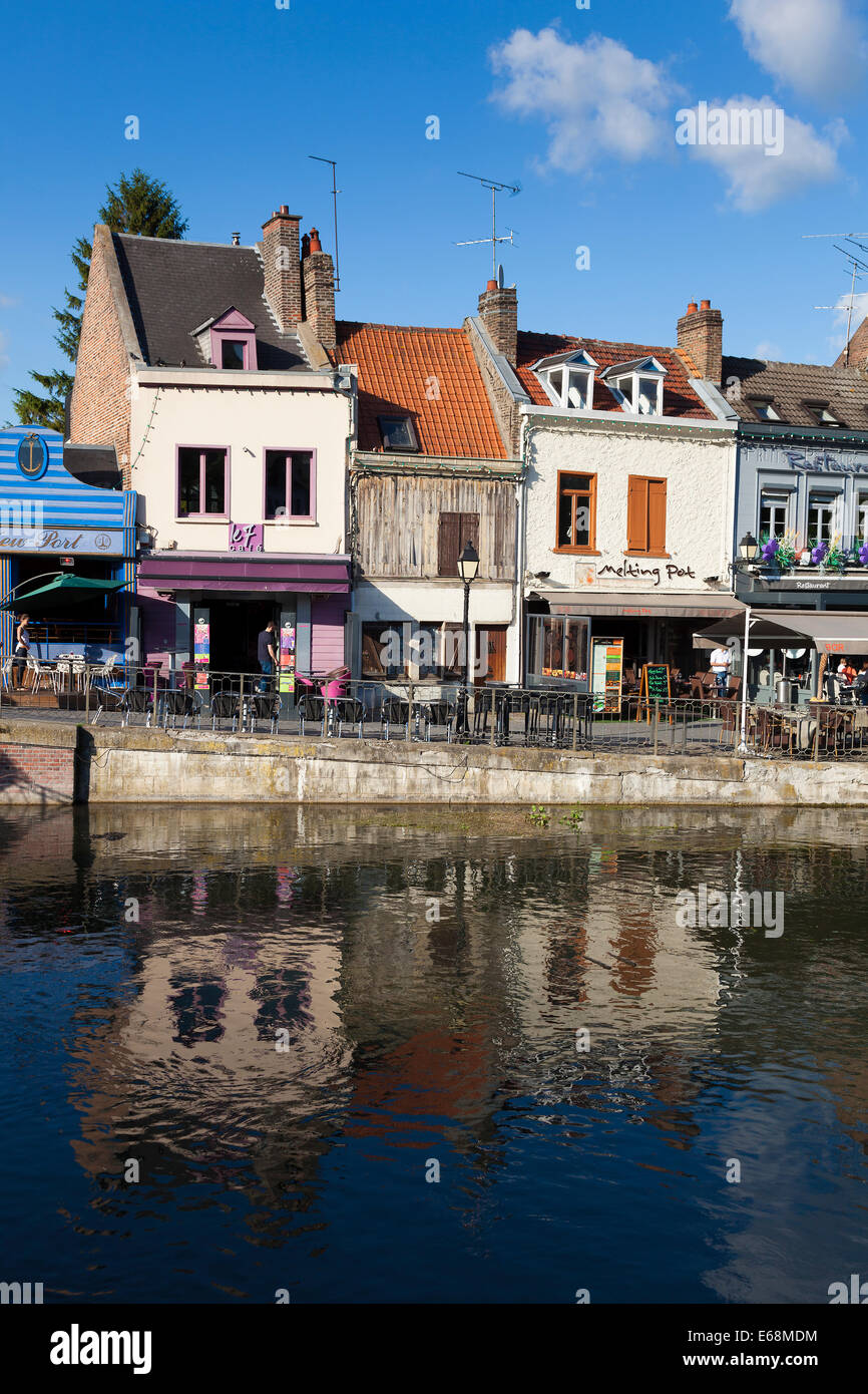 Saint Leu Nachbarschaft in Amiens, Somme, Picardie, Frankreich Stockfoto