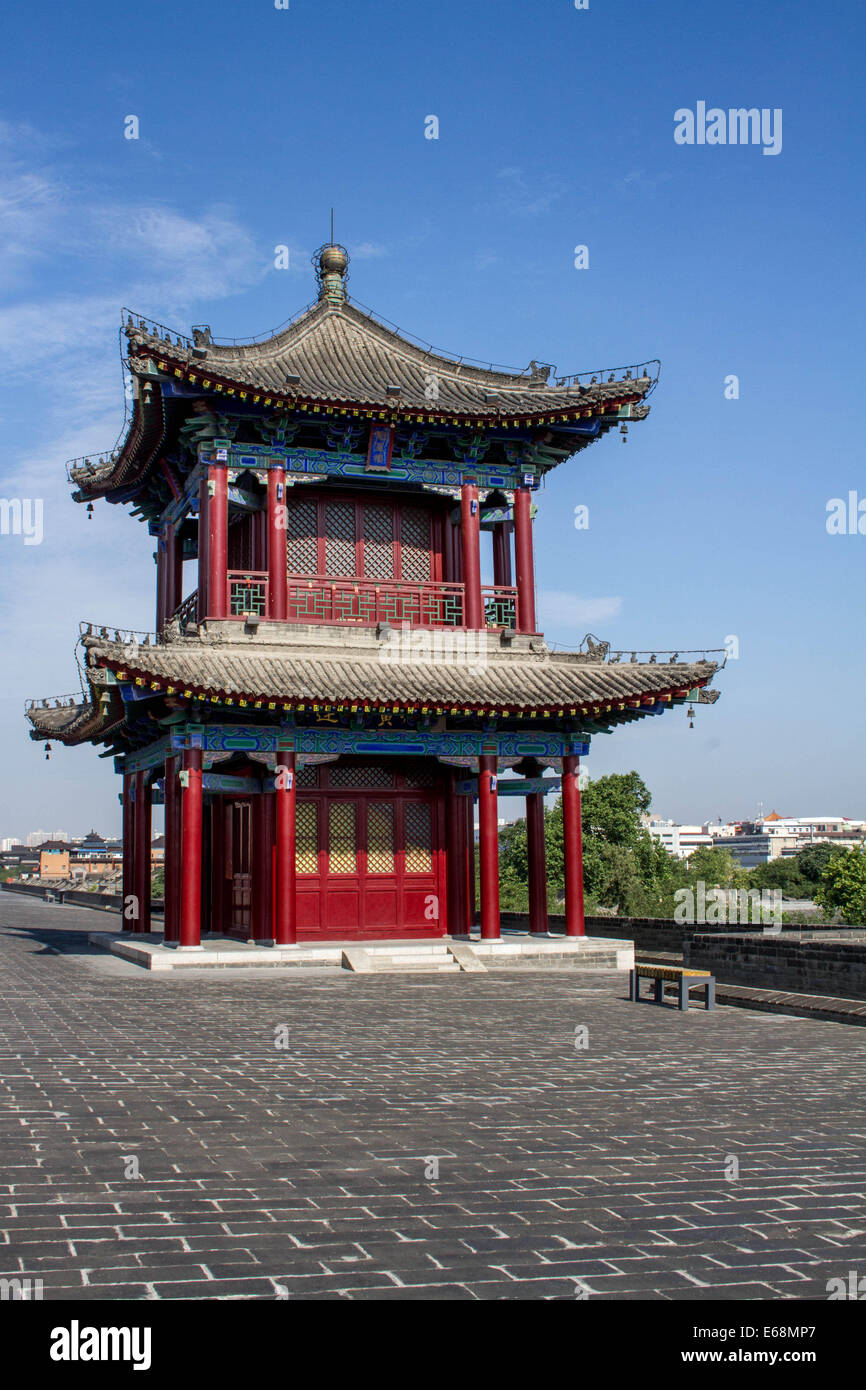 XI-Stadt-Mauer, China. Stockfoto