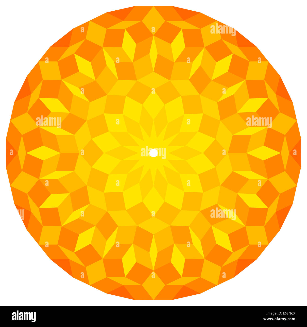 Sonne aus einem Penrose-Muster Stockfoto