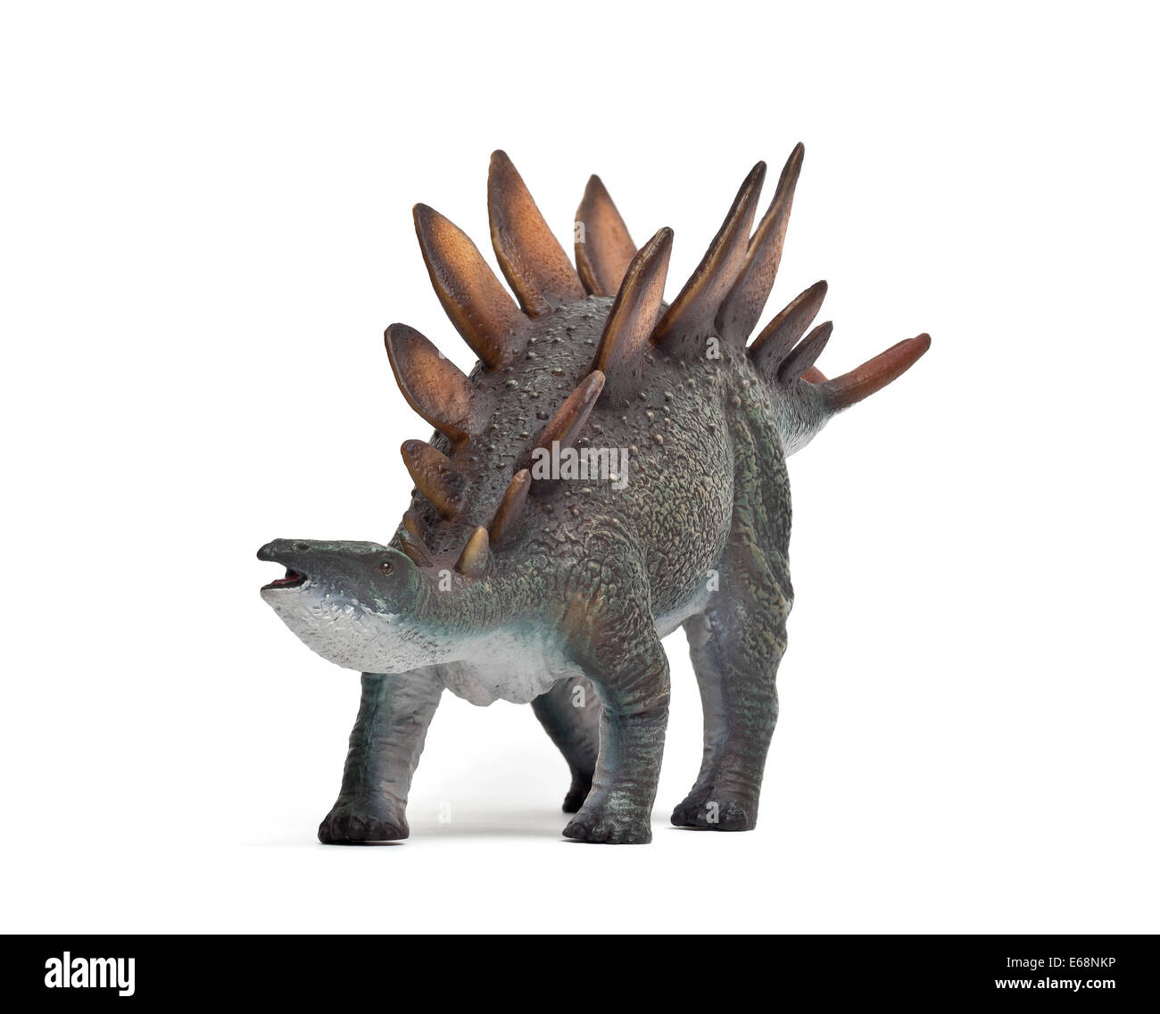Stegosaurus Dinosaurier Modell Simulation, weißen Hintergrund Ausschnitt Stockfoto
