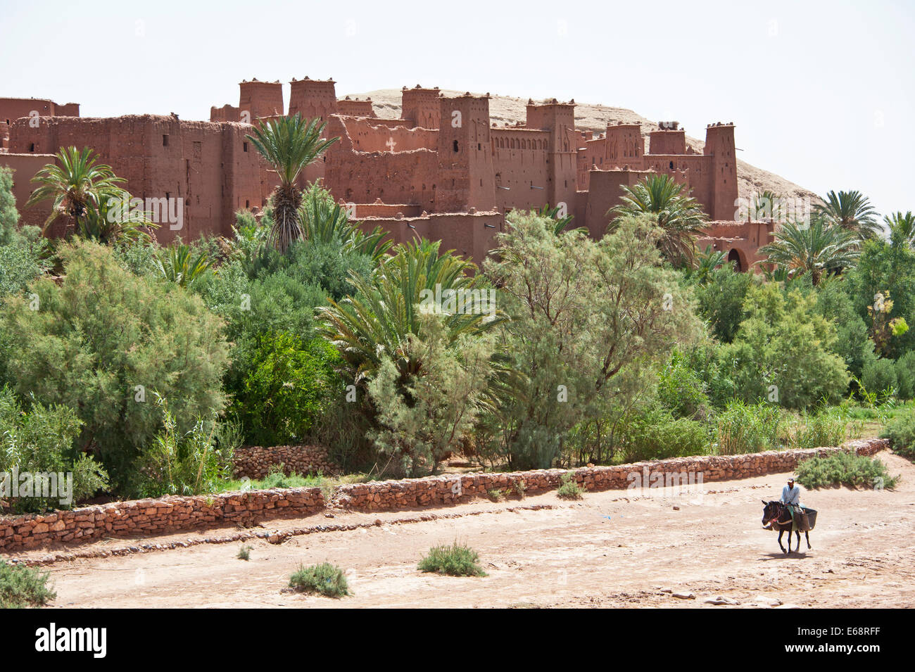 Ksar Aït Benhaddou; UNESCO-Weltkulturerbe, Provinz Ouarzazate, Marokko Stockfoto