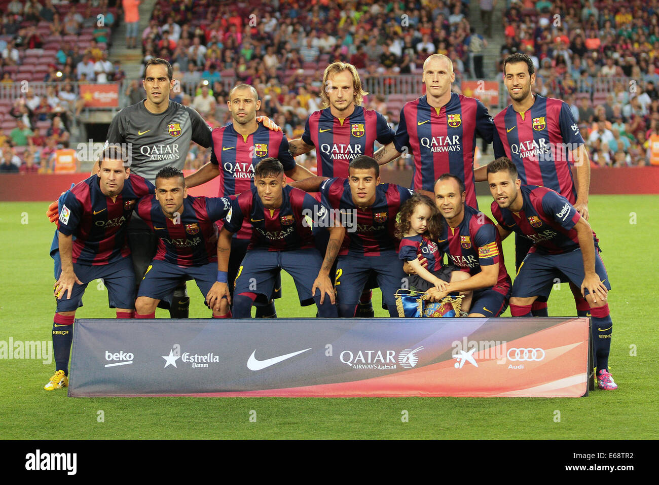 Barcelona Spanien 18 August 2014 Vorsaison Freundlich Barcelona Vs Leon Barcelona Kader Credit Action Plus Sport Alamy Live News Stockfotografie Alamy