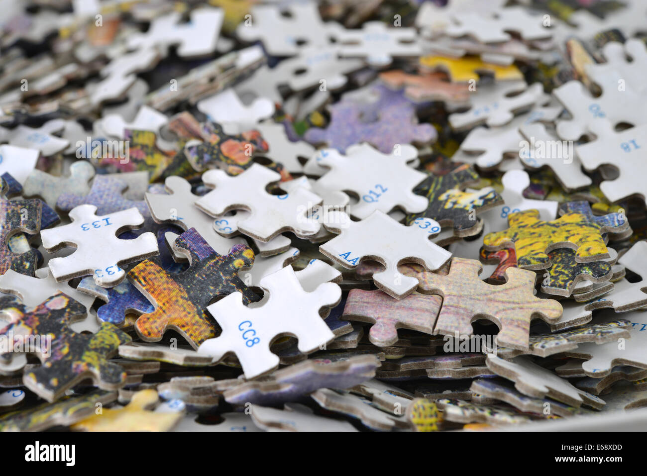 Puzzle-Stücke-Hintergrund Stockfoto