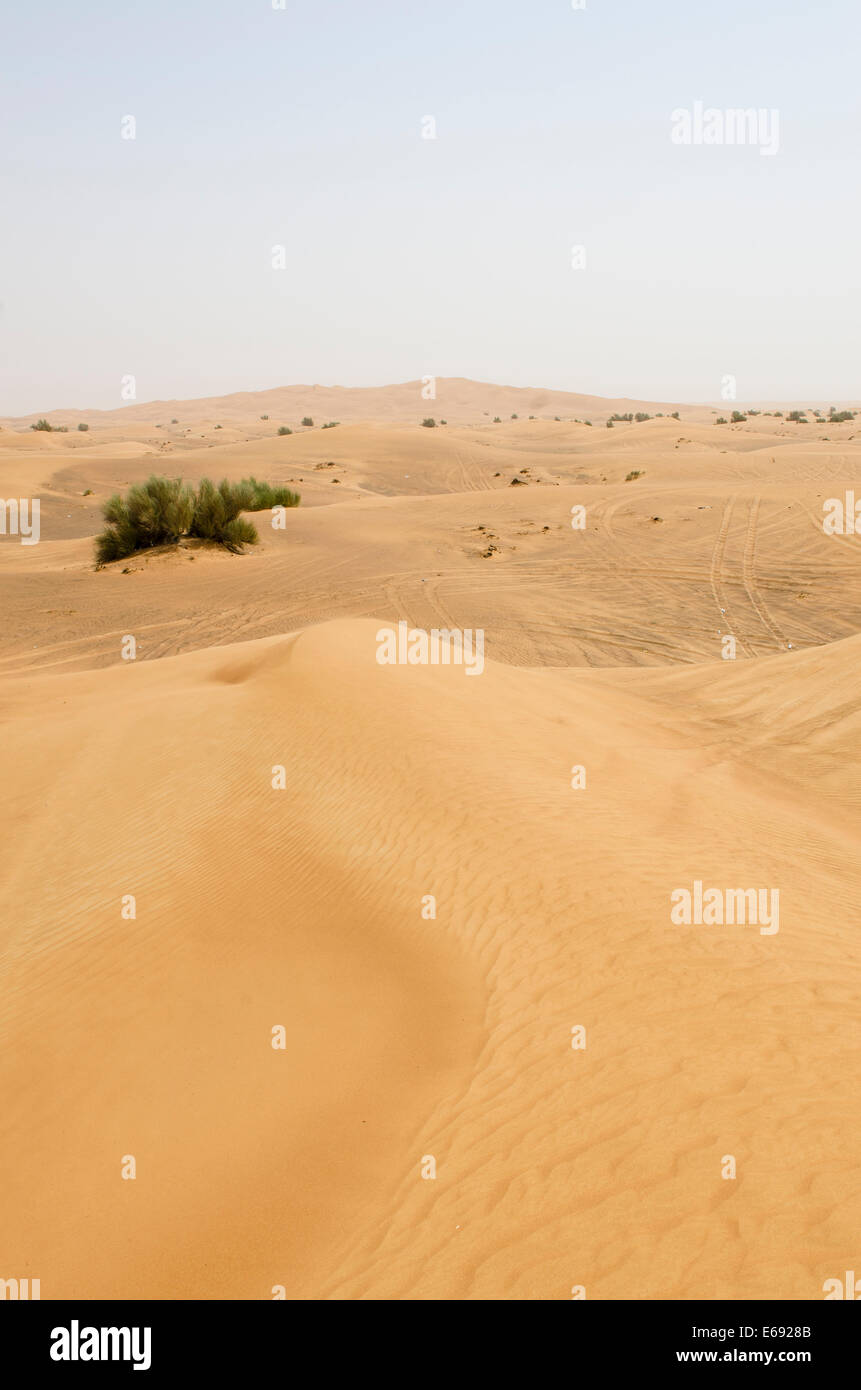 Wüste außerhalb Dubai, Vereinigte Arabische Emirate (VAE). Stockfoto