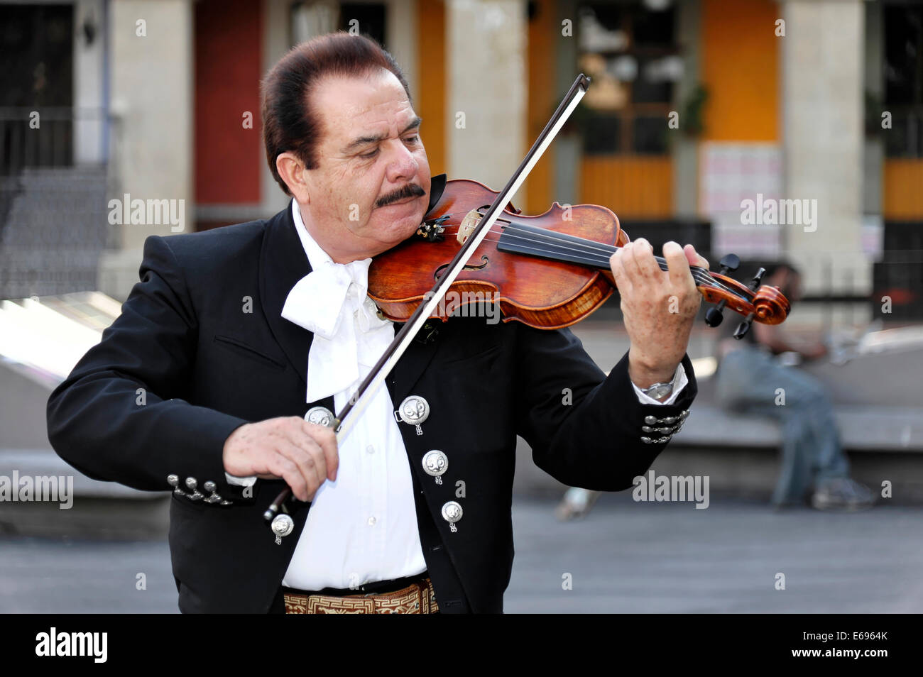 Mexikanische Musiker in Plaza Garibaldi, Mexiko-Stadt, Distrito Federal, Mexiko Stockfoto