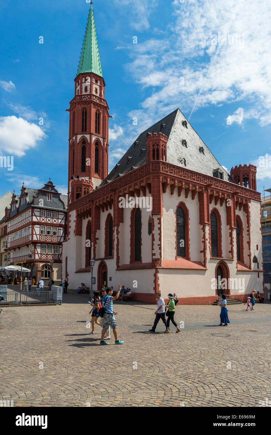 Alte Nikolaikirche, Römerberg Kirchplatz, Frankfurt Am Main, Hessen, Deutschland Stockfoto